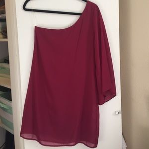 NWT One Shoulder Bell Sleeve Shasa Dress S/SM
