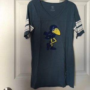 Adidas Jayhawks v-neck shirt