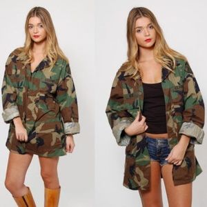 ⚡️ONE HOUR SALE✨Grunge Army Camo Jacket