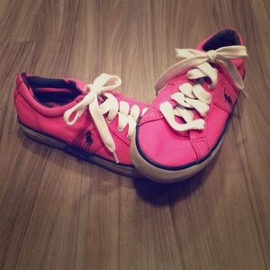 Polo Ralph Lauren pink sneakers