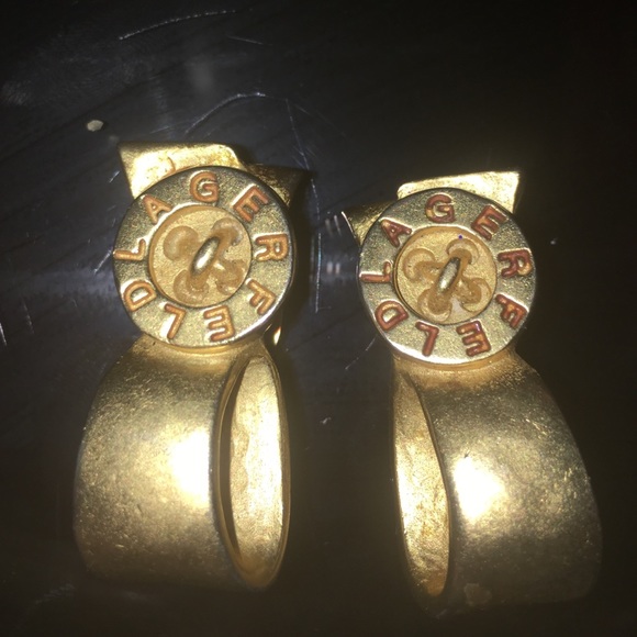 Vintage (20 yrs) karl lagerfeld clip earrings