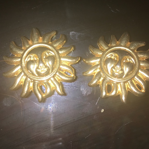 Gold Sun earrings