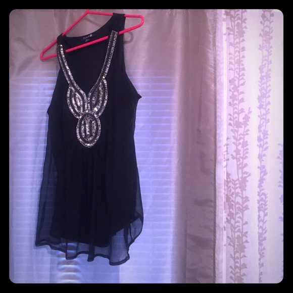 Sequin detail tank