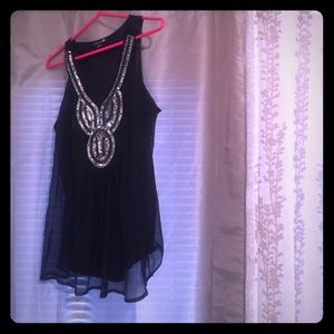 Sequin detail tank