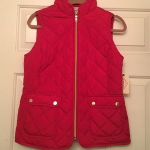 Quilted Red puffer vest