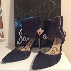 Sam Edelman Zaida Suede Navy Heels