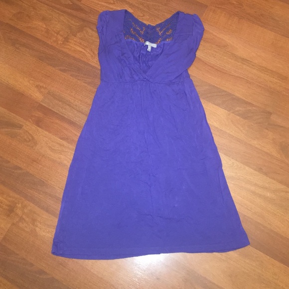 Blue crochet cap sleeve dress - Size XS
