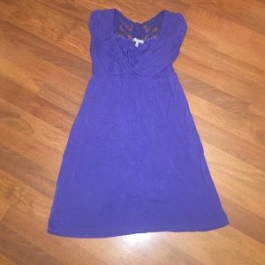 Blue crochet cap sleeve dress - Size XS