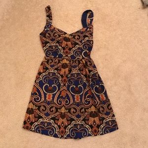 Peach Royal open tie back dress