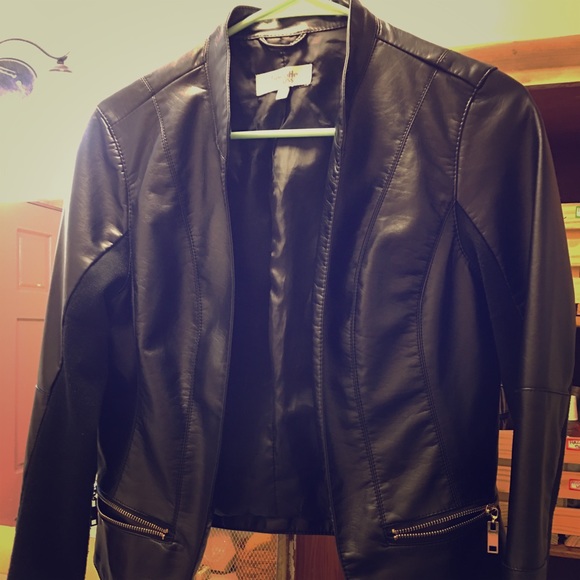 Charlotte Russe black leather jacket