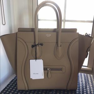 Brand new Celine micro luggage in Dune