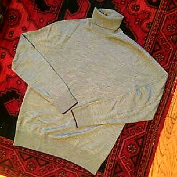 Paul Smith Grey Marl Merino Wool Roll-neck Sweater