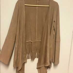 Brown polyester top size Large