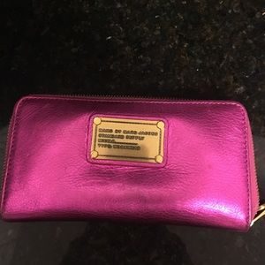 Marc Jacobs metallic pink wallet