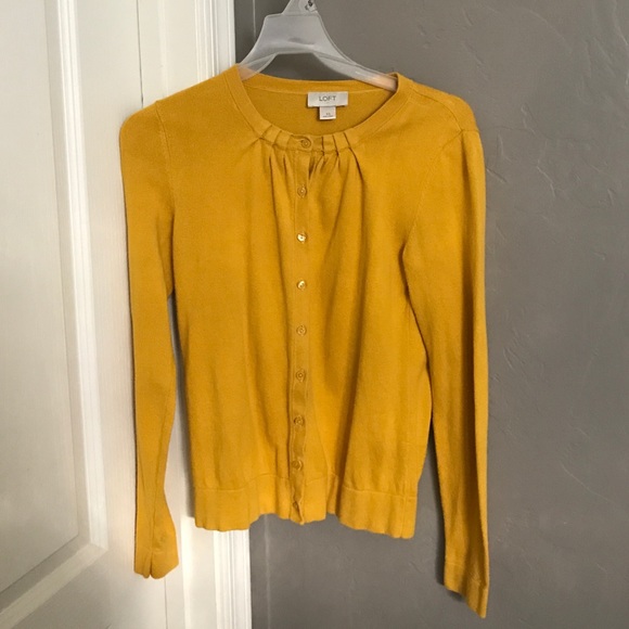 Ann Taylor Loft yellow cardigan