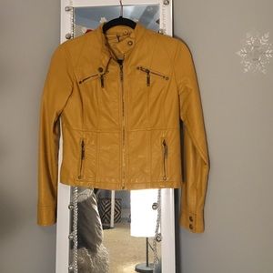 Mustard leather jacket