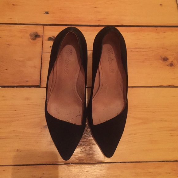 Madewell suede black heels