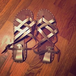 Rose gold sandals