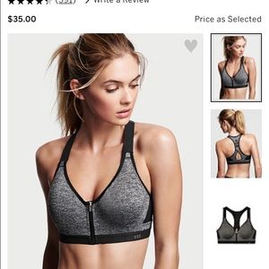 Front close sports bras
