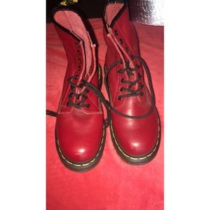 Red doc martens