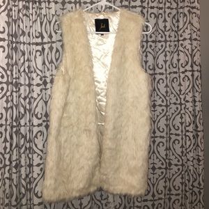 Cream Fur Vest - Medium
