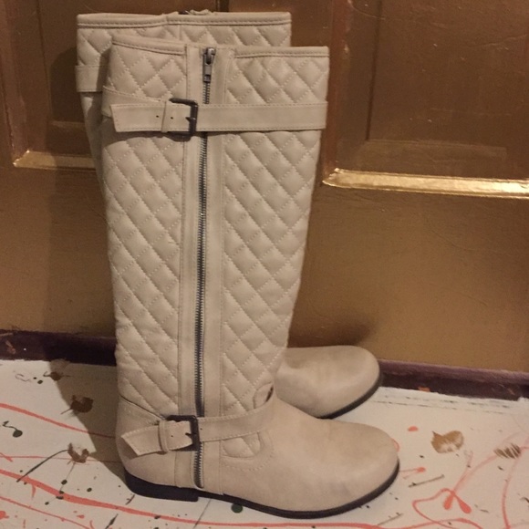 Cream Tall Boots