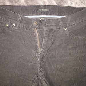 Slim Cut Banana Republic Charcoal Corduroy Pants