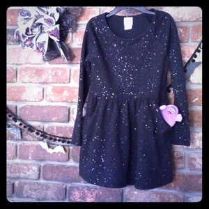 Black glitter dress