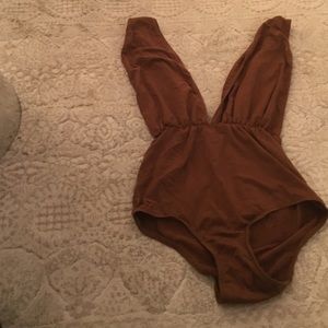 Reformation ISO chestnut bodysuit