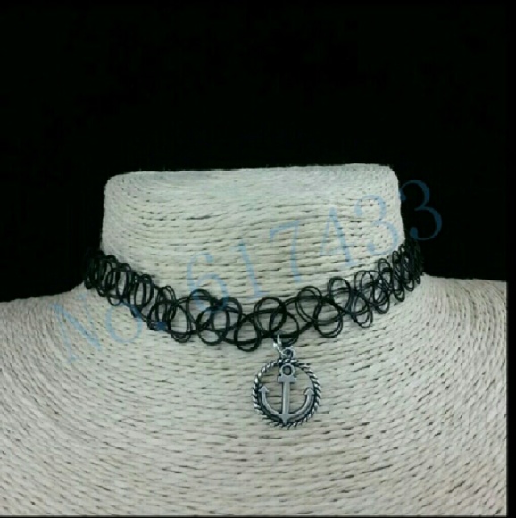 Stretch Tattoo Choker Necklace Gothic Punk Grunge