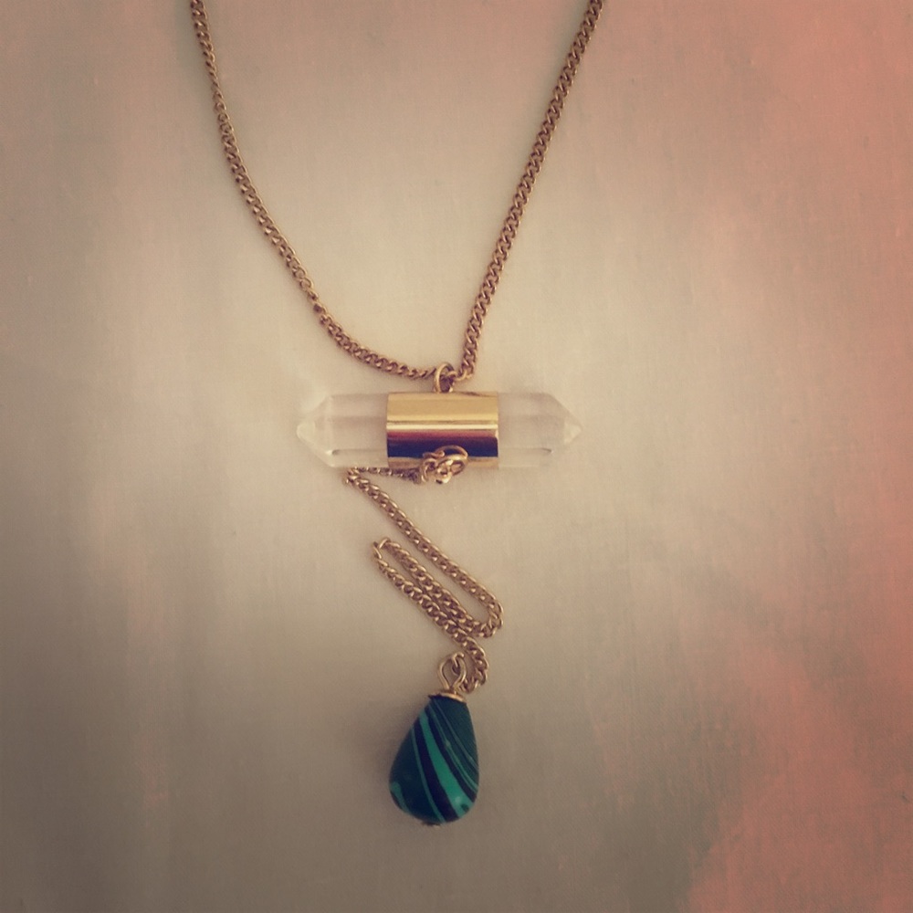 BarIII Jade Crystal Necklace