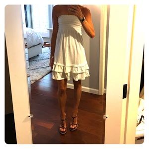 Strapless terry cloth dress