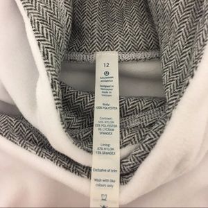 Lululemon White Fleece with Gray Herringbone Trim
