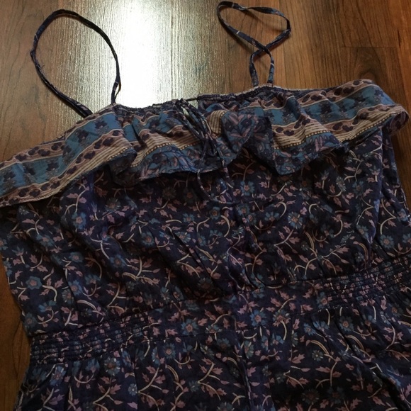 Floral Purple Ruffle Dress - Picture 2 of 3