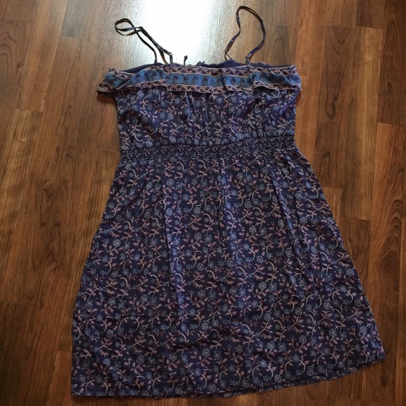 Floral Purple Ruffle Dress - Picture 3 of 3