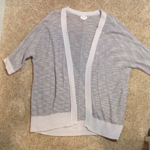 Gray waffle weave cardigan. Super cute!
