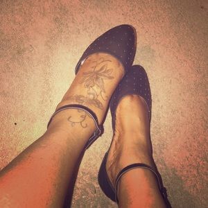 Studded strapped flats
