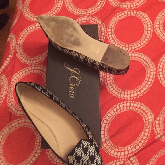 J crew shoes women size 8.5 black houndstooth
