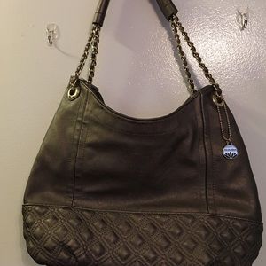 Metallic bronze Big Buddha purse