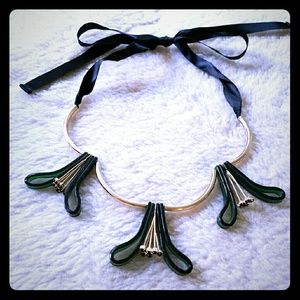 KPOP Style Ribbon Tie Statement Necklace