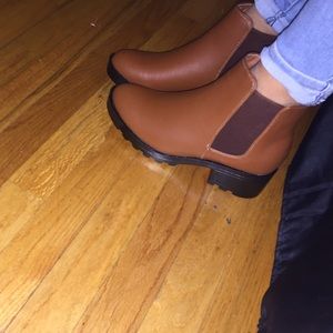 Brown booties