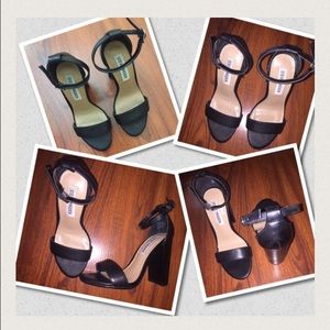 Blk Wedge Sandals