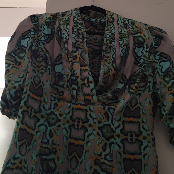 Silk print blouse