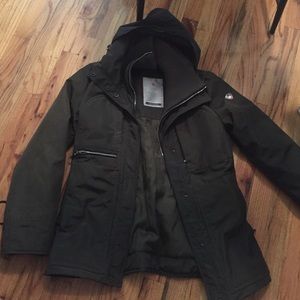 Postcard jacket--olive colored