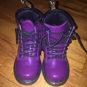Purple toddler Dr. Martens Baylee boots