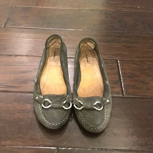 J. Crew dark gray suede flats