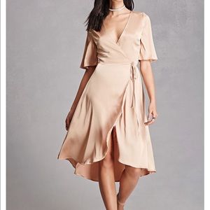 Champagne wrap dress
