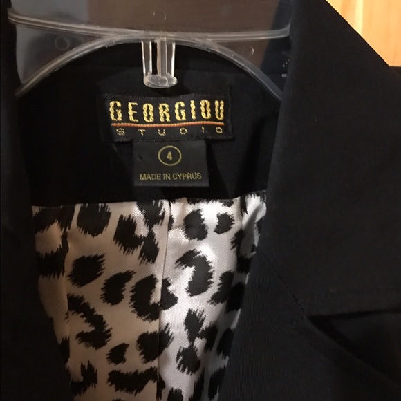 Short black Georgiou Studio coat