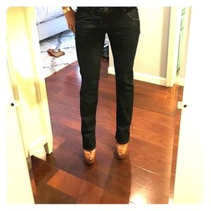 Dark blue denim straight leg Hudson jeans