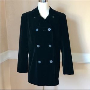 Black Velvet Double Breasted Blazer/Coat